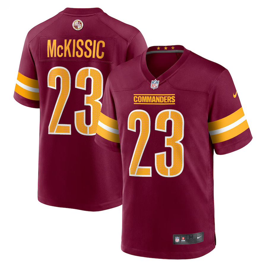 Men Washington Commanders #23 J.D. McKissic Nike Burgundy Game NFL Jersey->washington commanders->NFL Jersey